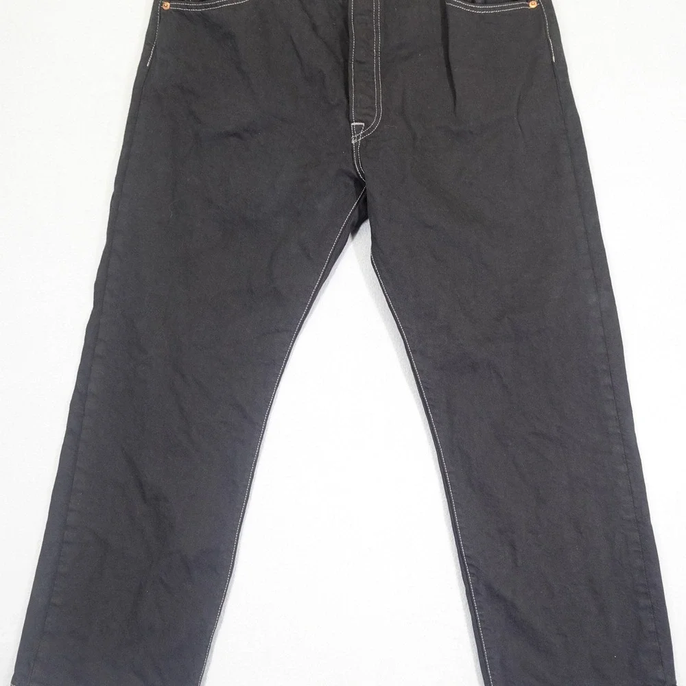 Levi's 501 Jeans Mens 38x32 Black Original Fit Straight Leg Denim